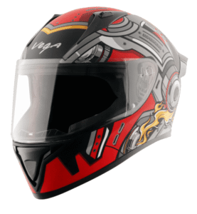 VEGA Bolt Superhero Black Red Dull Helmet