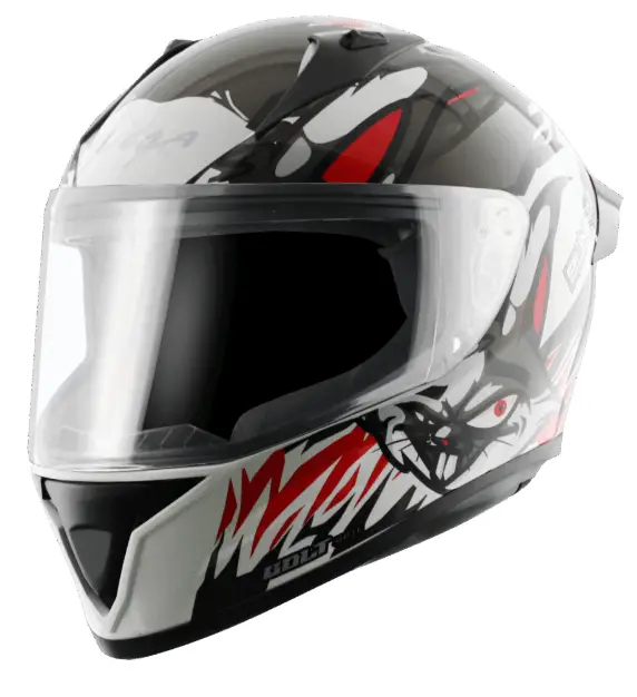 VEGA Bolt Bunny White Red Gloss Helmet