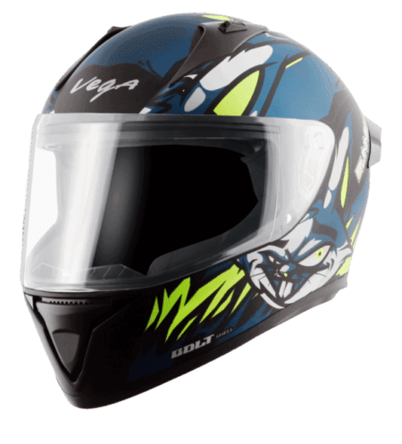 VEGA Bolt Bunny Black M Blue Dull Helmet