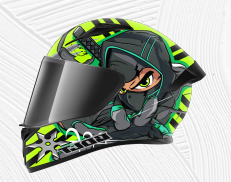 VEGA Bolt Ninja Neon Yellow Gloss Helmet